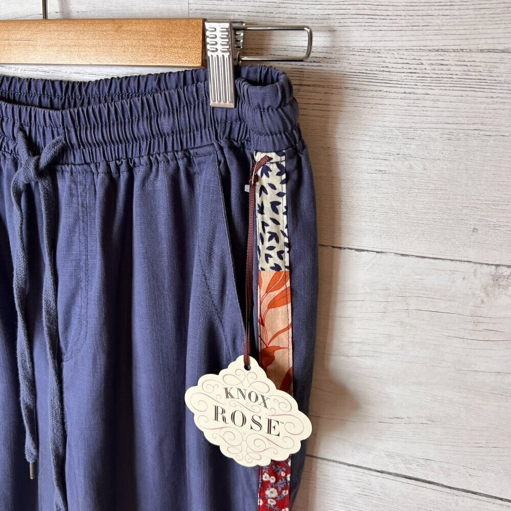 Knox Rose Pants Womens Size Small Periwinkle Elastic Waist Cargo Colorful Jogger - Picture 7 of 16
